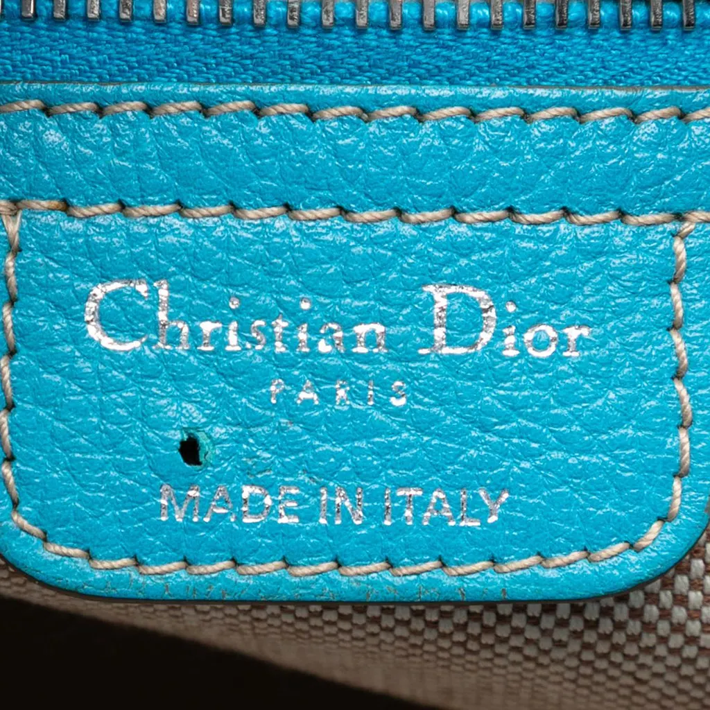 Dior Canvas Cannage Print Cherie Handbag Blue Very good - Box View