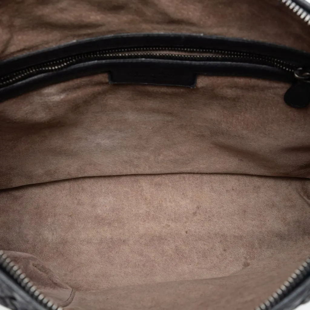 Bottega Veneta Large Nappa Intrecciato Nodini Crossbody Black Leather Very good - Model View