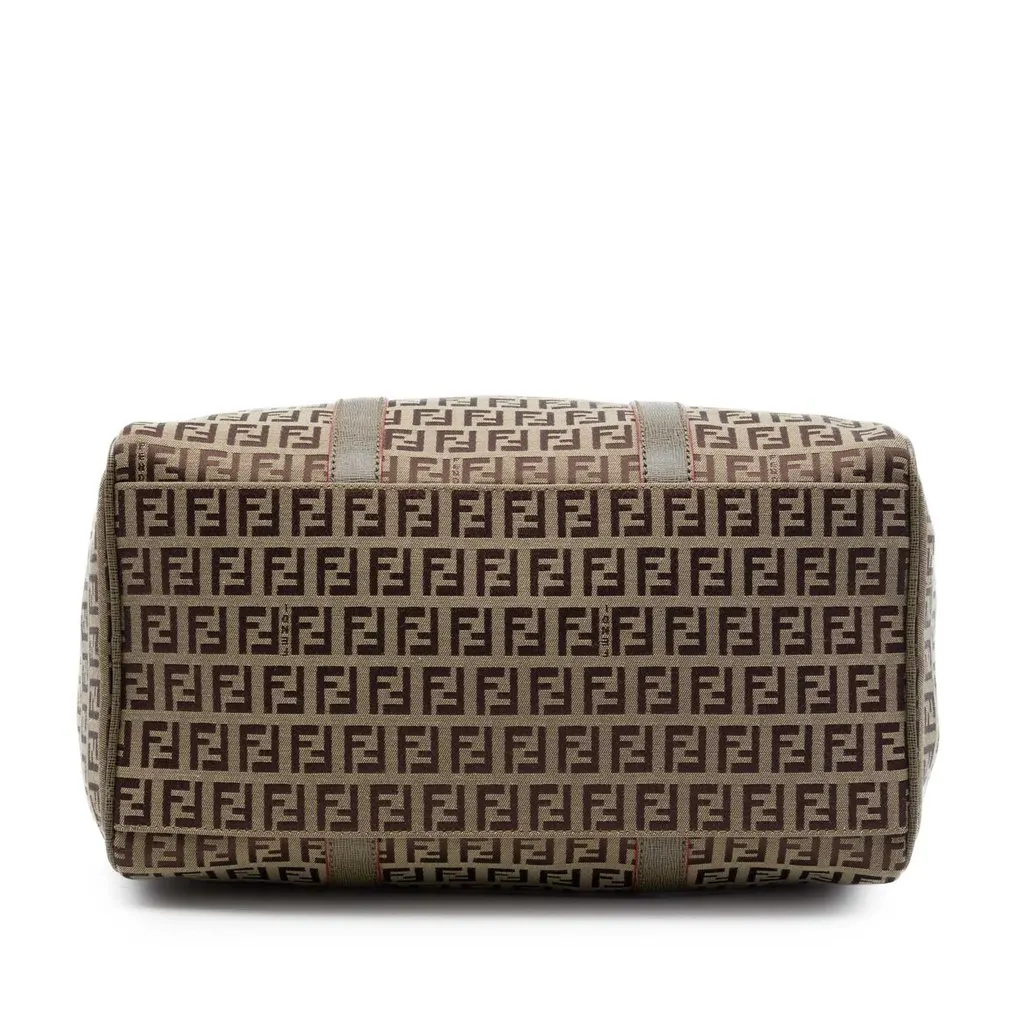Fendi Zucchino Canvas Forever Bauletto Boston Bag Beige Very good - Inside View