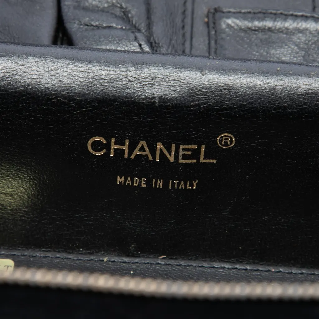 Chanel CC Quilted Jersey Wild Stitch Vanity Bag Black Very good - Box View