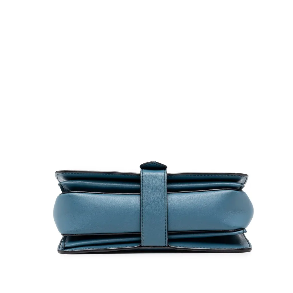 Bottega Veneta Mini Nappa Intrecciato Runway Shoulder Bag Blue Leather Good - Inside View