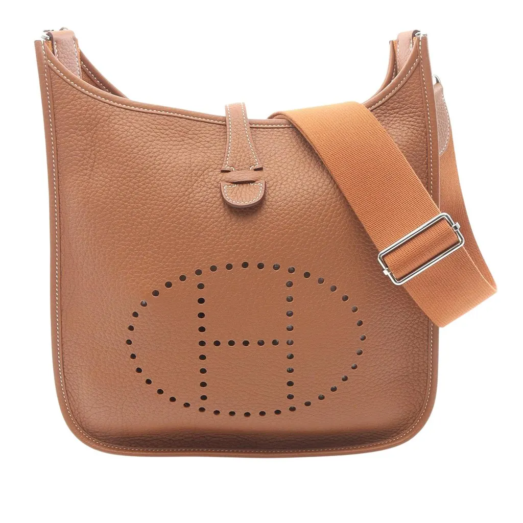 Hermès Clemence Evelyne III 29 Brown Leather Very good - Front View