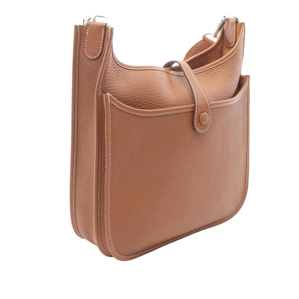 Hermès Clemence Evelyne III 29 Brown Leather Very good - Back View