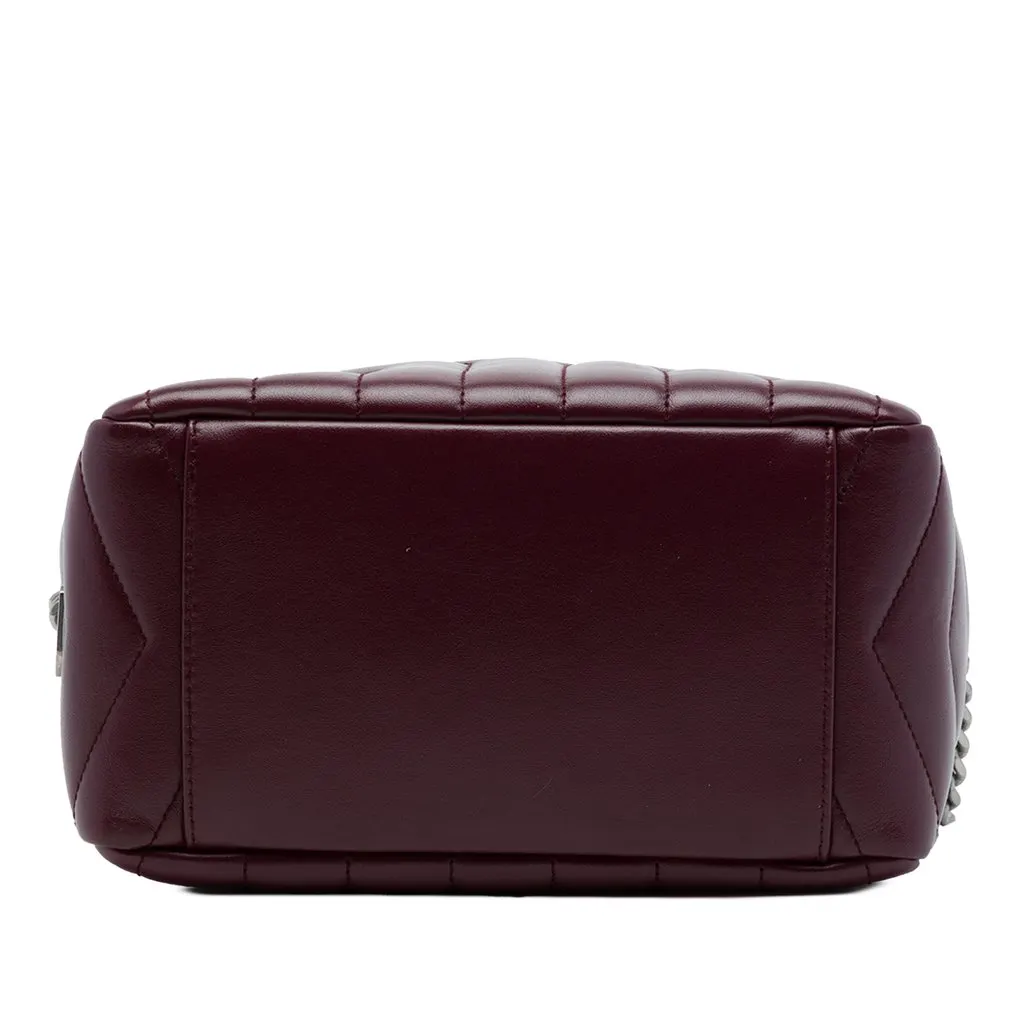 Saint Laurent Small Matelasse Calfskin LouLou Bowling Bag Red Leather Very good - Inside View
