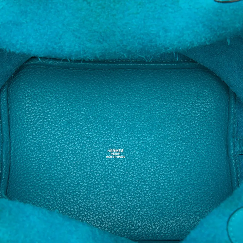 Hermès Clemence Picotin Lock 22 Blue Leather Very good - Model View