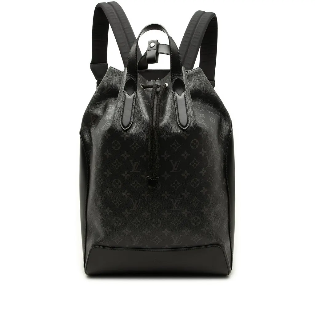 Louis Vuitton Monogram Eclipse Explorer Backpack Black Very good - Front View