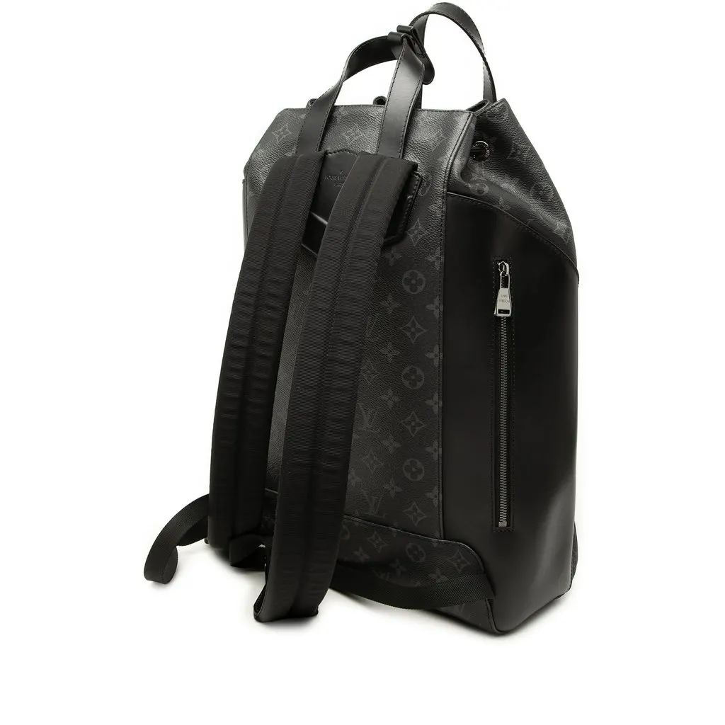 Louis Vuitton Monogram Eclipse Explorer Backpack Black Very good - Back View