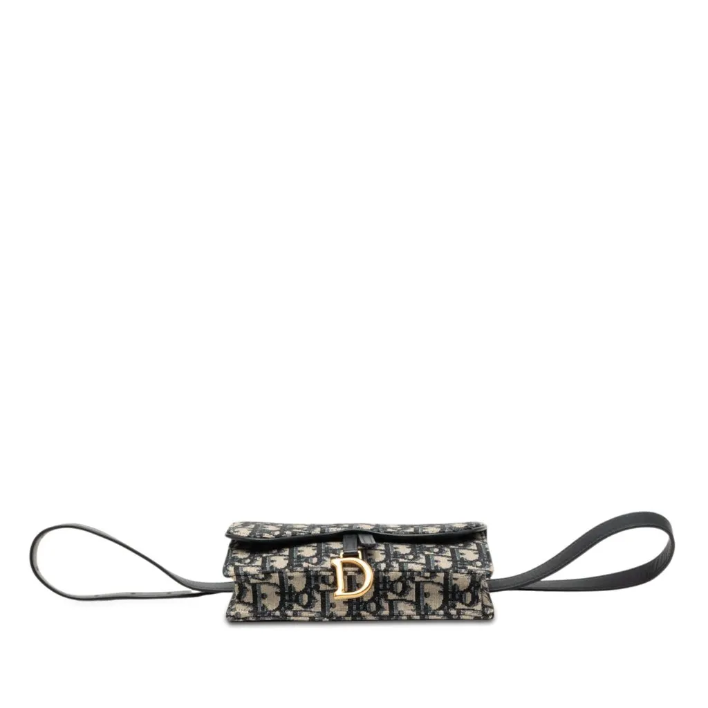 Dior Oblique Canvas Saddle Belt Bag Blue Very good - Inside View
