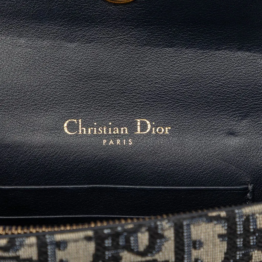 Dior Oblique Canvas Saddle Belt Bag Blue Very good - Box View