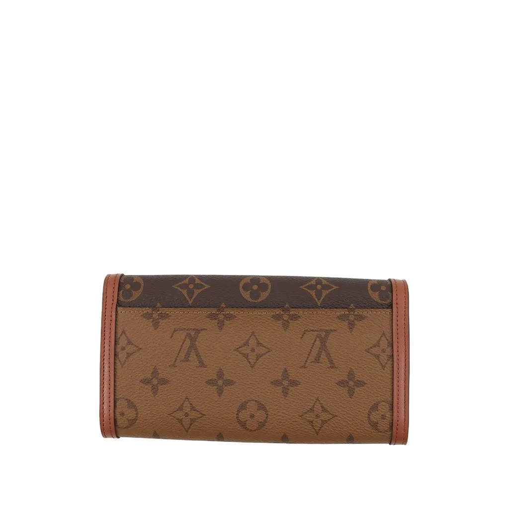 Louis Vuitton Monogram Reverse Sarah Dauphine Wallet Brown Very good - Back View