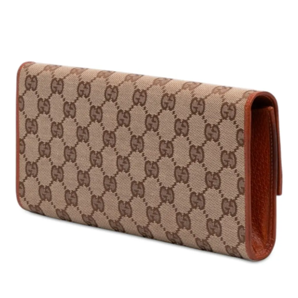 Gucci GG Canvas Bamboo Bar Crossbody Beige Good - Back View