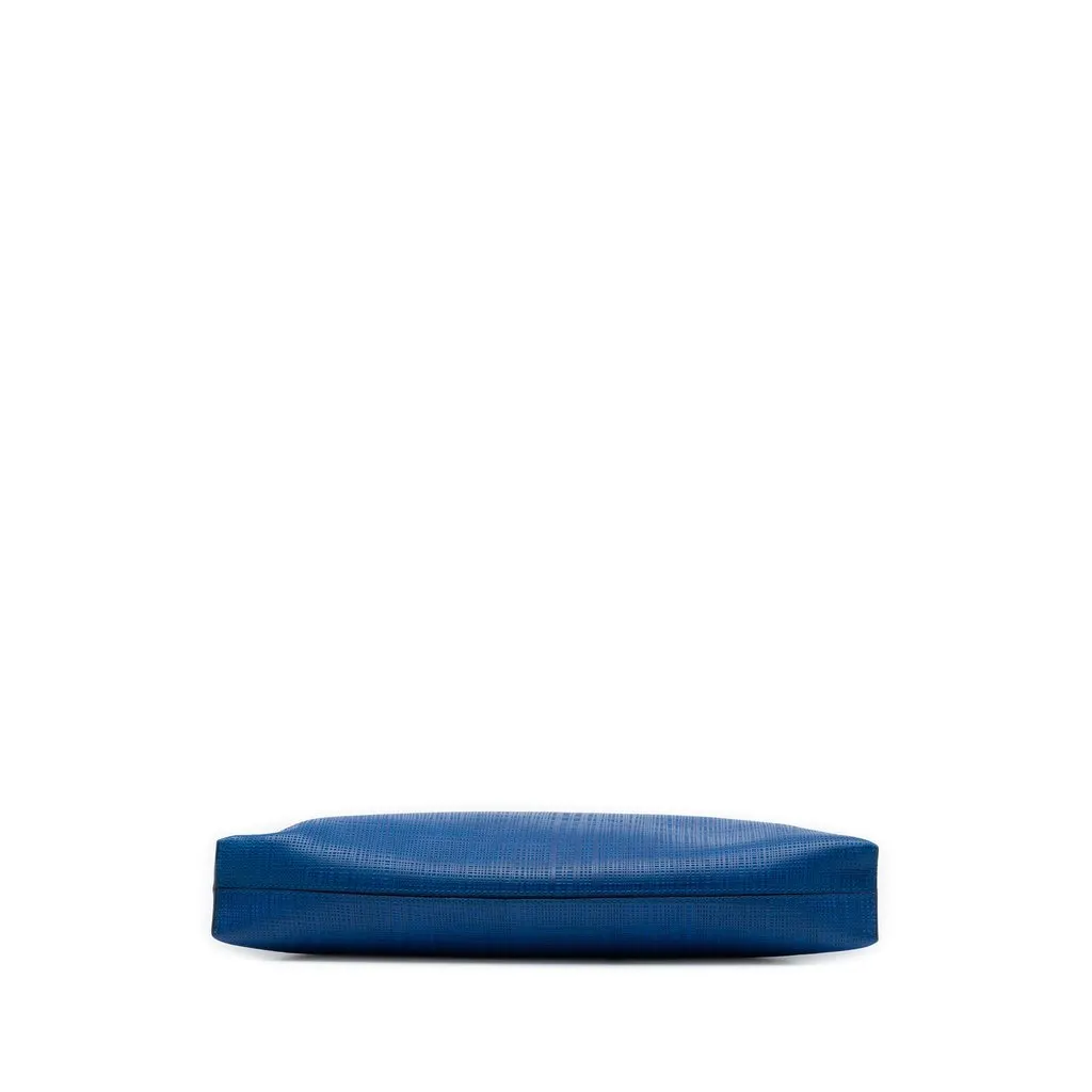 LOEWE Leather Anagram T Clutch Blue Leather Very good - Inside View