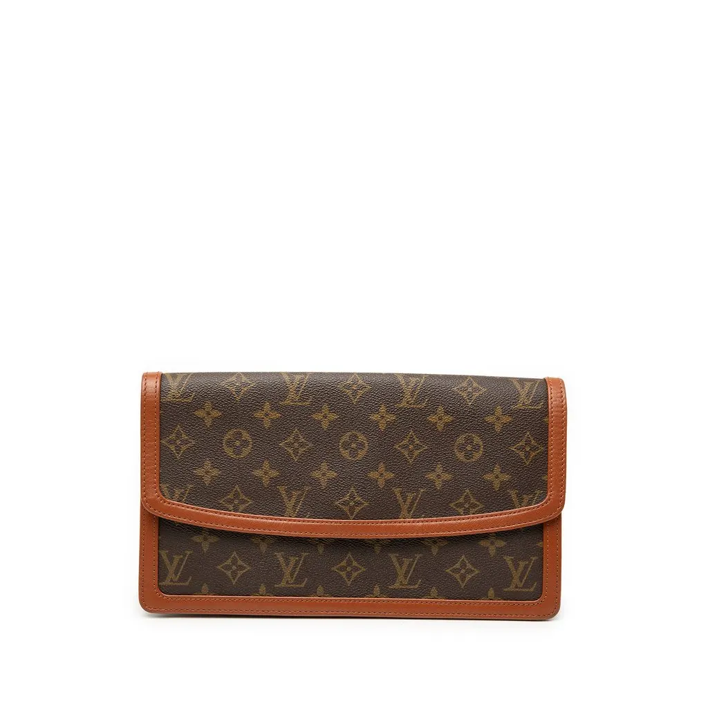 Louis Vuitton Monogram Pochette Dame GM Brown Good - Front View