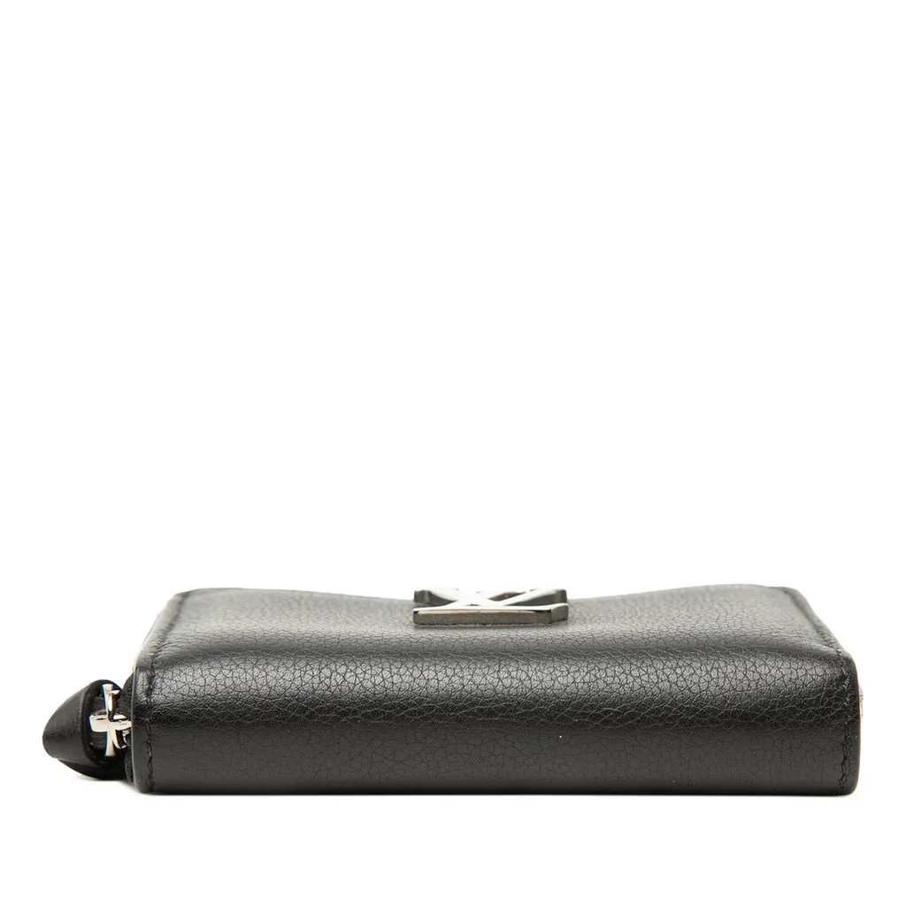Louis Vuitton Calfskin Lockme Zippy Coin Purse Black Leather Very good - Inside View