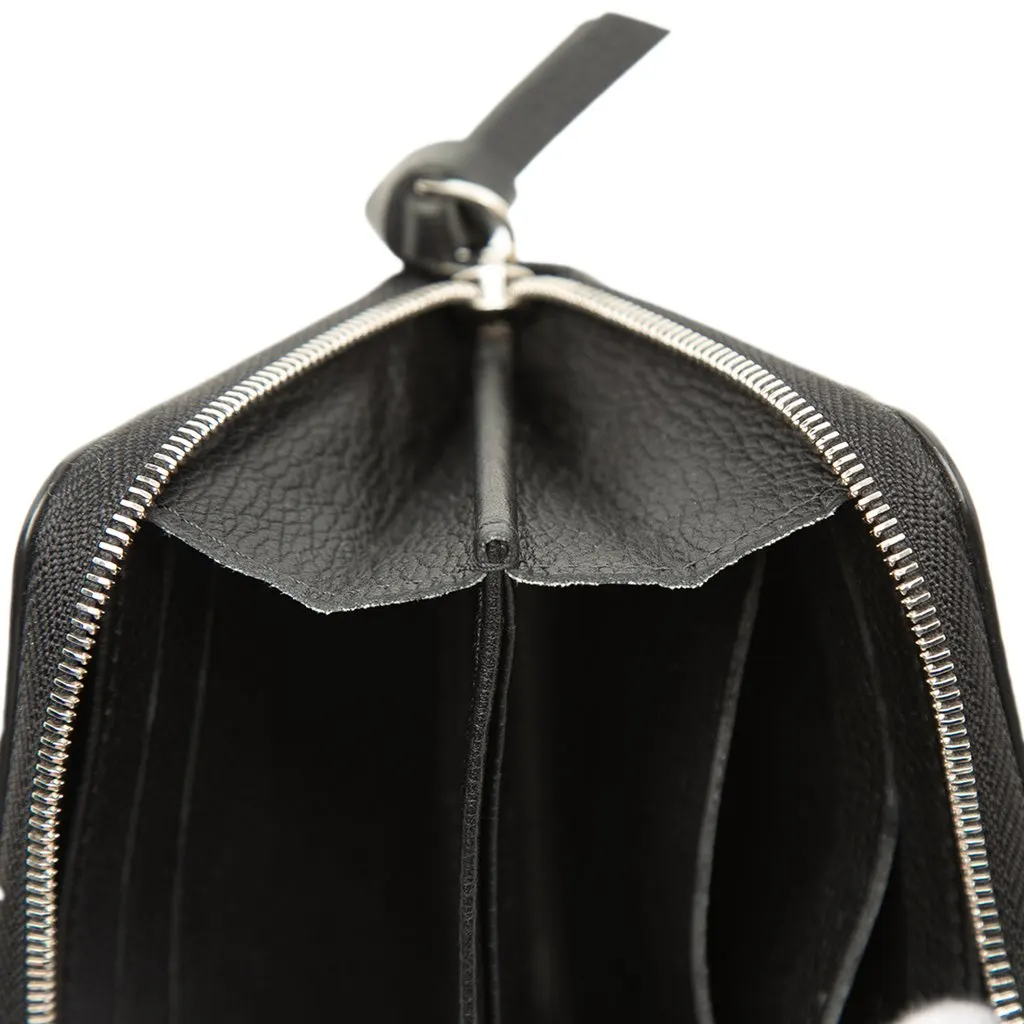 Louis Vuitton Calfskin Lockme Zippy Coin Purse Black Leather Very good - Box View