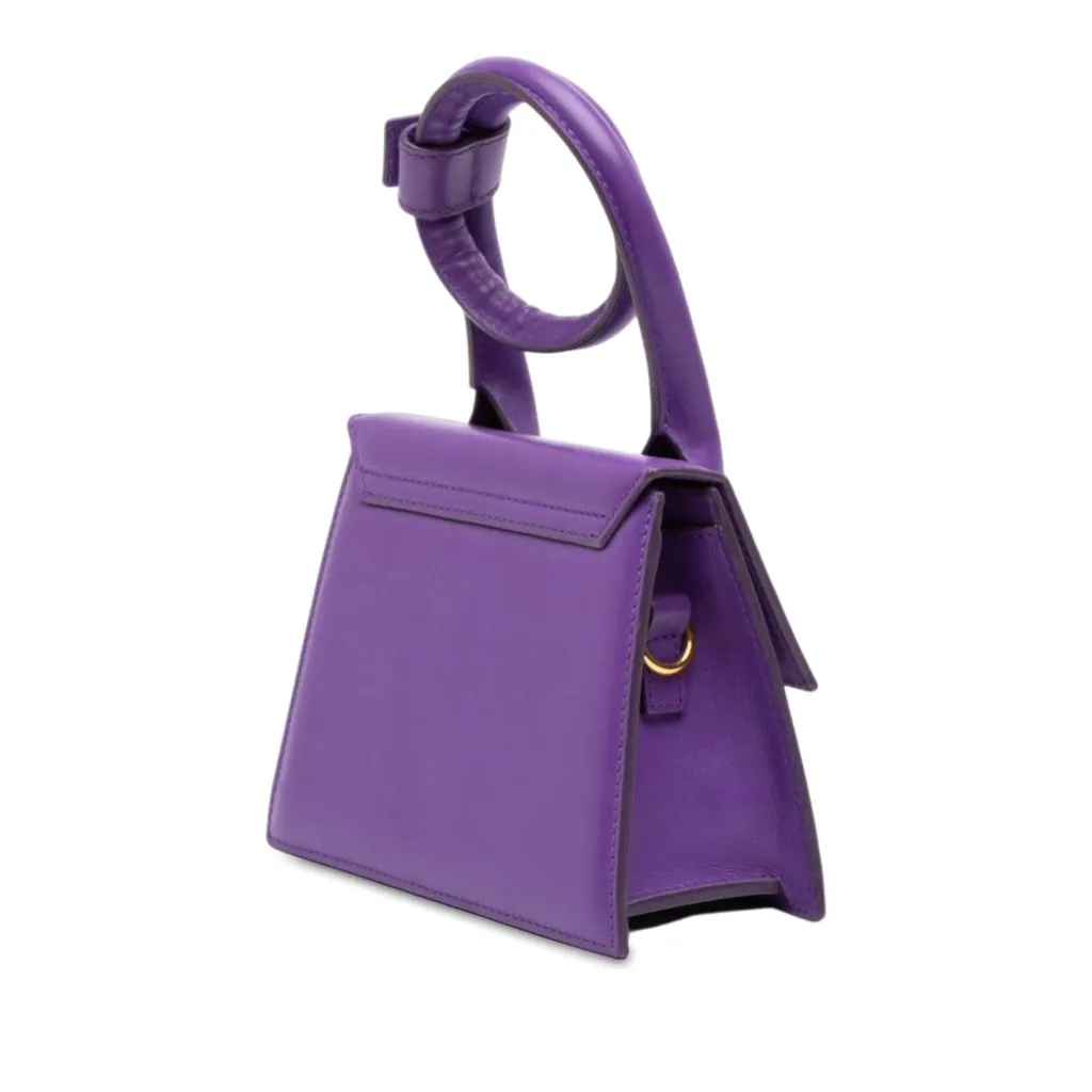 Jacquemus Leather Le Chiquito Noeud Purple Leather Very good - Back View