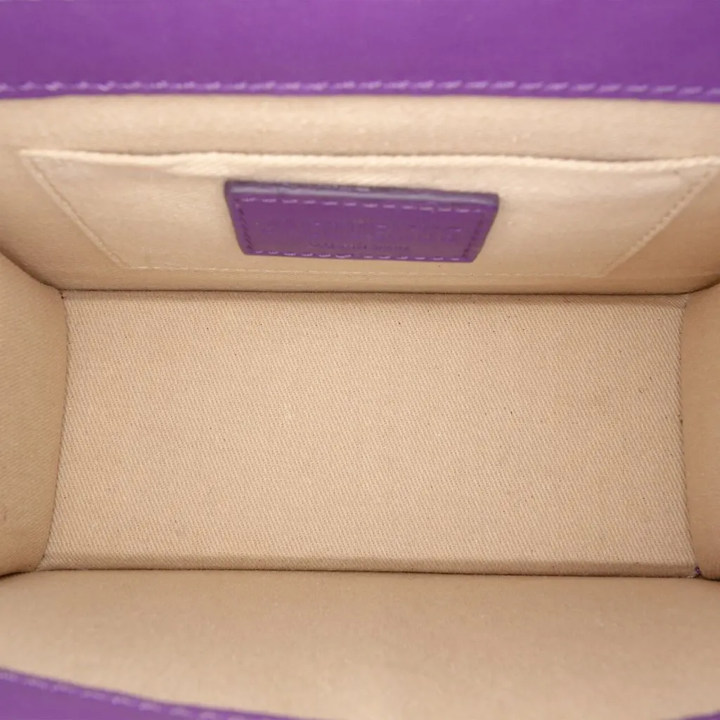 Jacquemus Leather Le Chiquito Noeud Purple Leather Very good - Model View