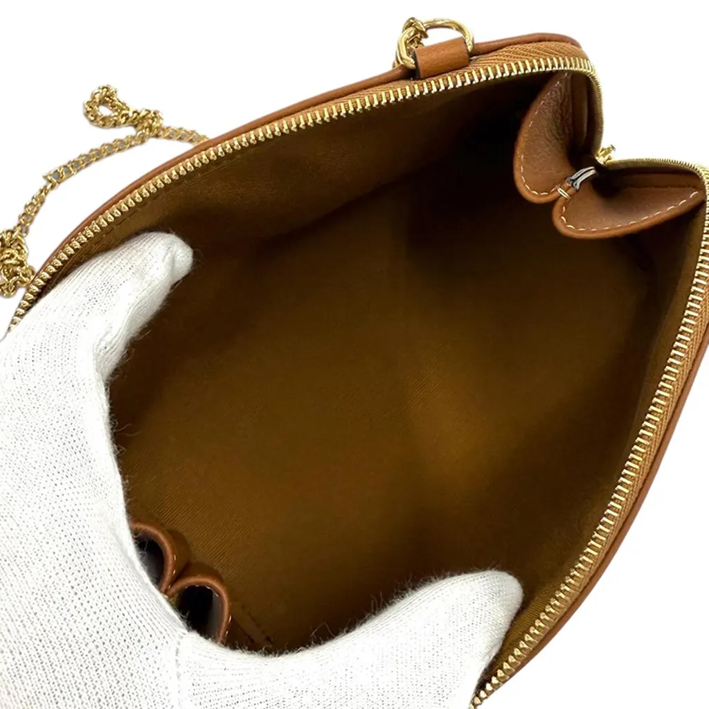 Celine Triomphe Coated Canvas Clutch On Chain White Very good - Box View