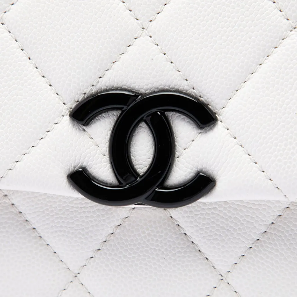 Chanel Small Quilted Caviar My Everything Flap White Leather Very good - Box View