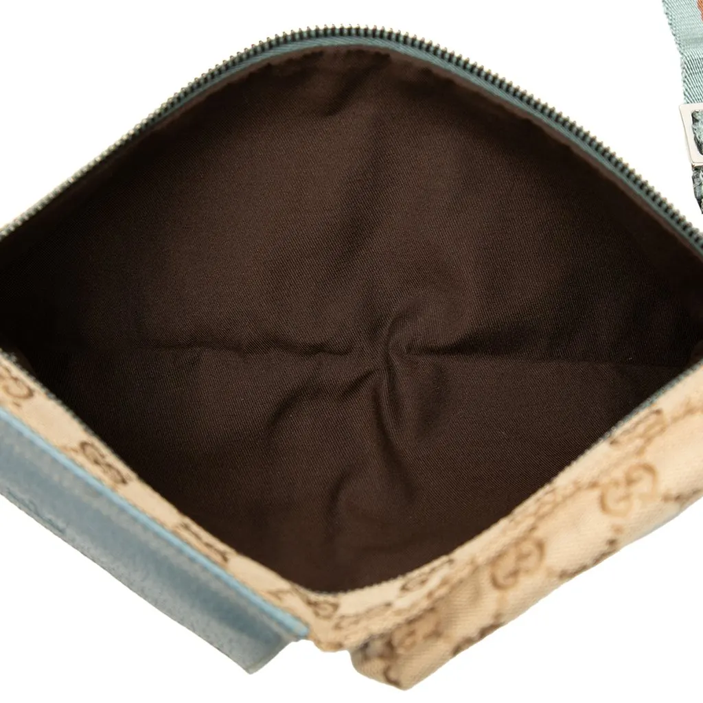 Gucci GG Canvas Web Double Pocket Belt Bag Beige Canvas Very good - Box View