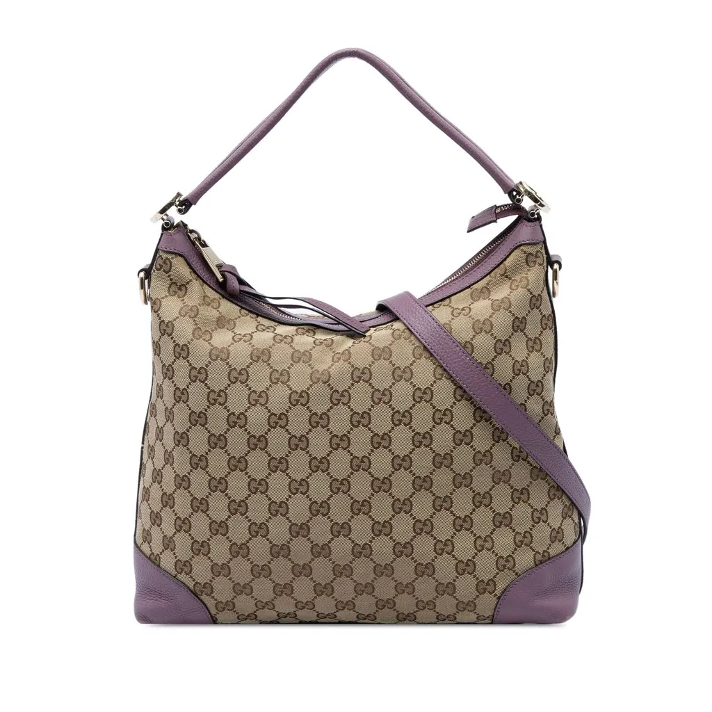 Gucci Small GG Canvas Miss GG Hobo Beige Canvas Good - Front View