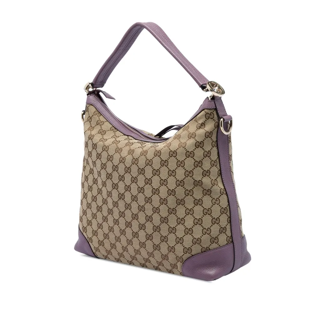 Gucci Small GG Canvas Miss GG Hobo Beige Canvas Good - Back View