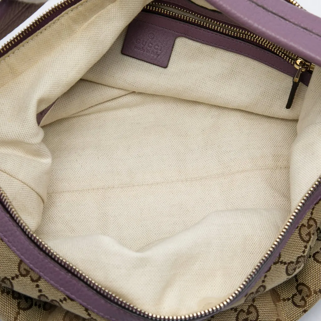 Gucci Small GG Canvas Miss GG Hobo Beige Canvas Good - Model View