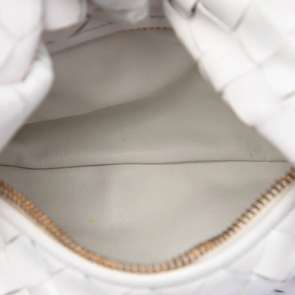 Bottega Veneta Mini Nappa Intrecciato Jodie White Leather Very good - Model View
