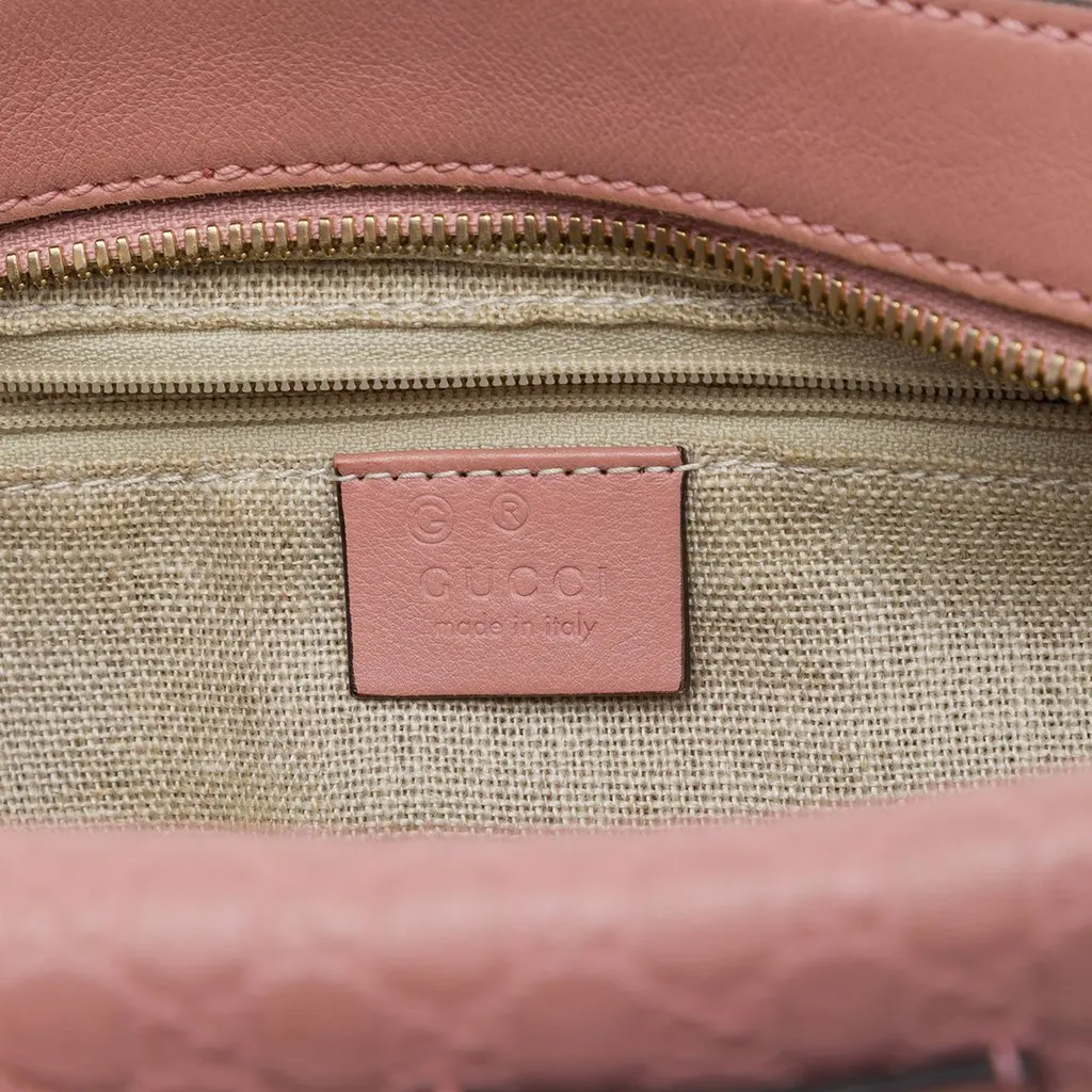 Gucci Small Microguccissima Satchel Pink Leather Very good - Box View