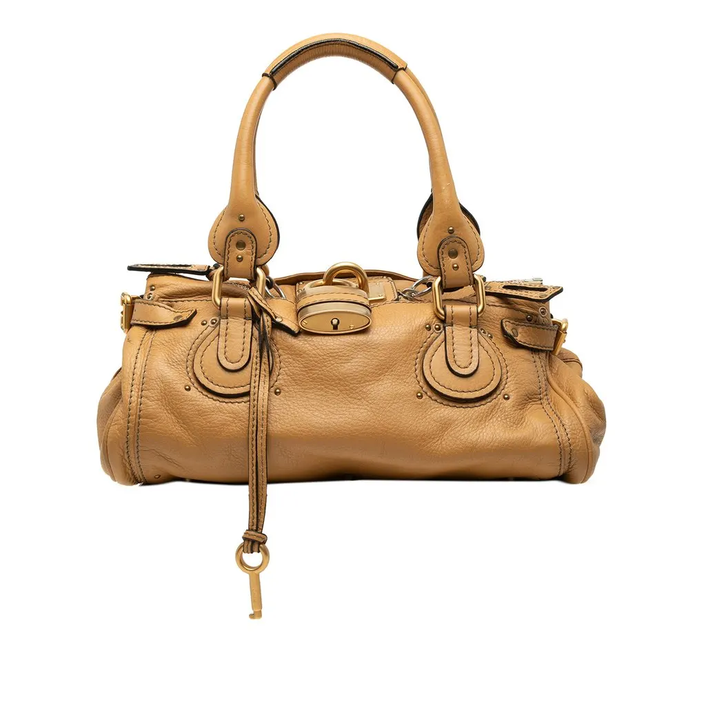 Chloé Medium Leather Paddington Handbag Brown Leather Very good - Front View