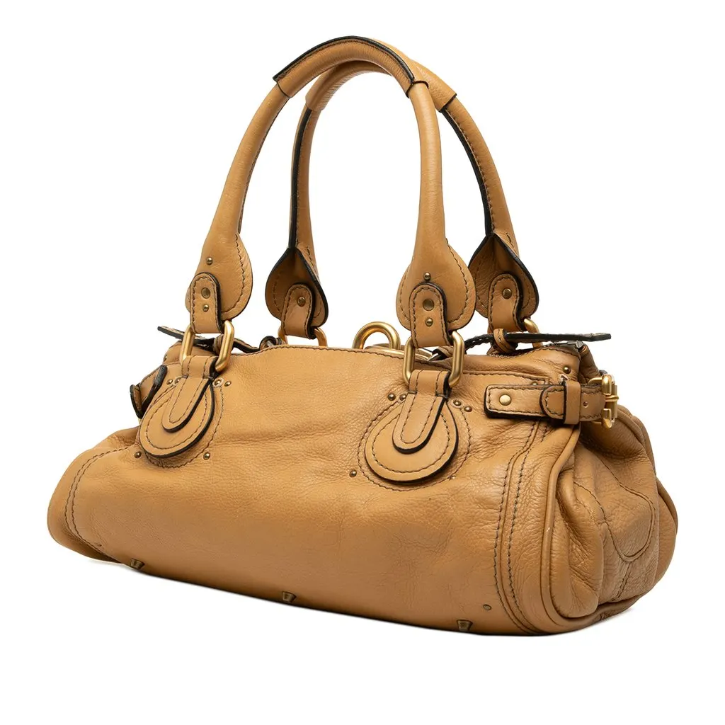 Chloé Medium Leather Paddington Handbag Brown Leather Very good - Back View