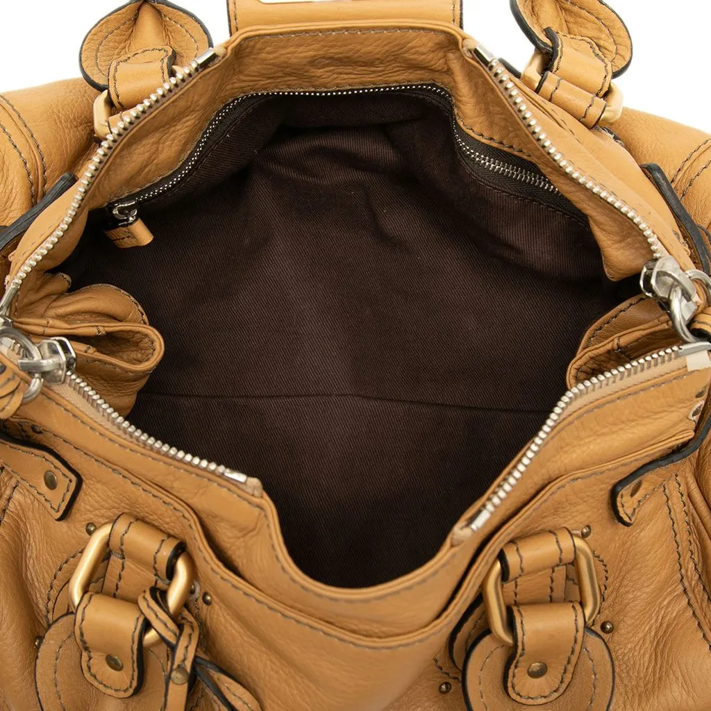 Chloé Medium Leather Paddington Handbag Brown Leather Very good - Model View