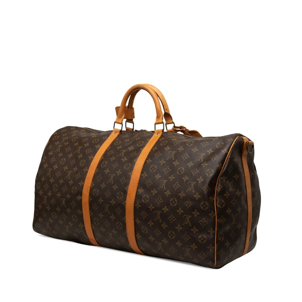 Louis Vuitton Monogram Keepall Bandouliere 60 Brown Very good - Back View