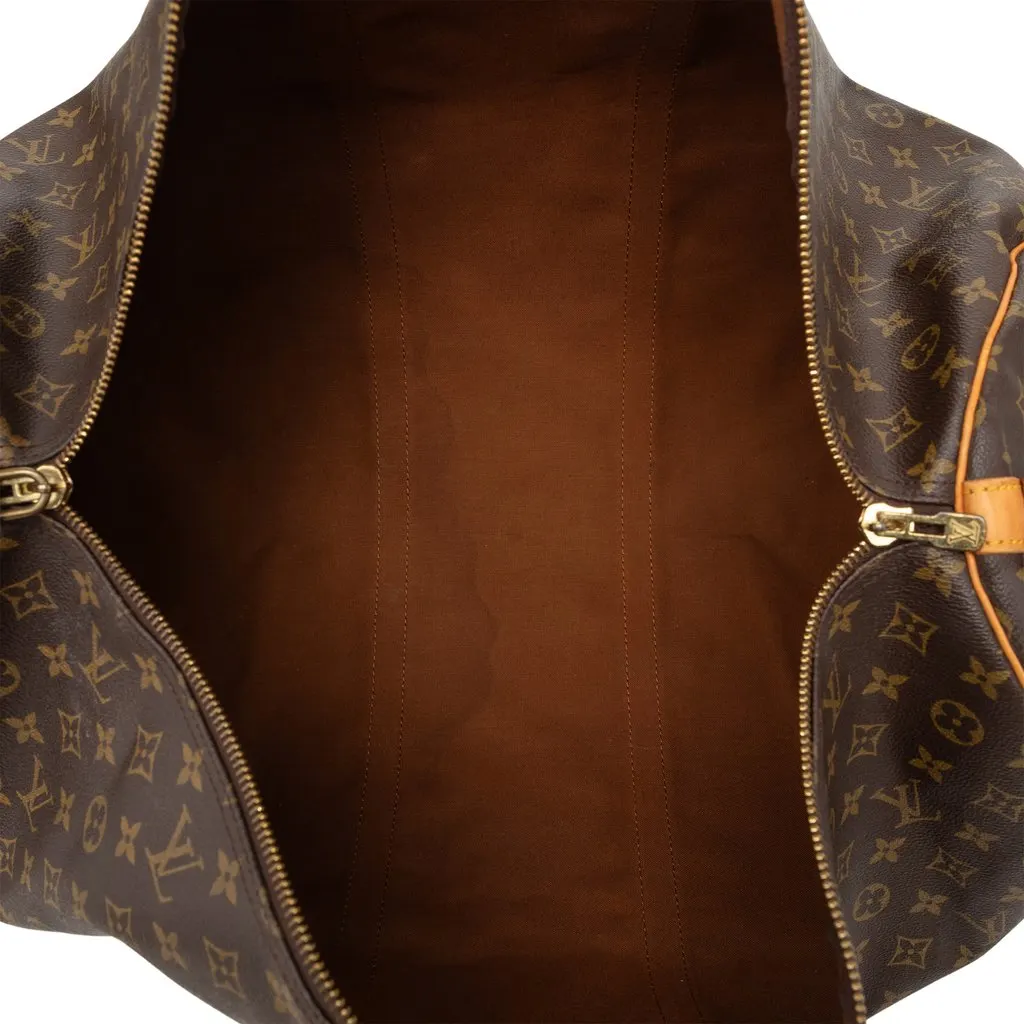 Louis Vuitton Monogram Keepall Bandouliere 60 Brown Very good - Model View