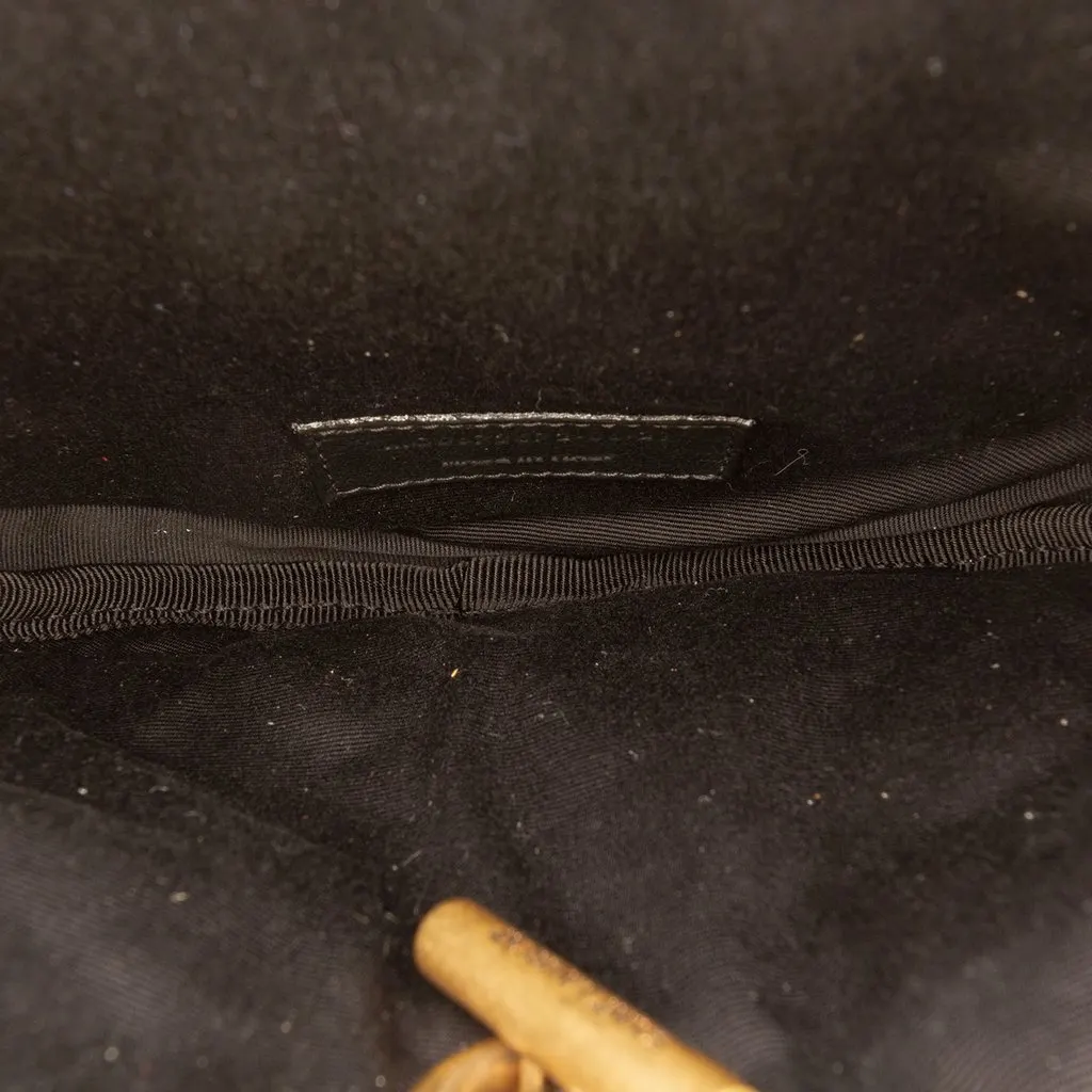 Saint Laurent Quilted Le Maillon Round Tassel Chain Crossbody Black Leather Very good - Box View