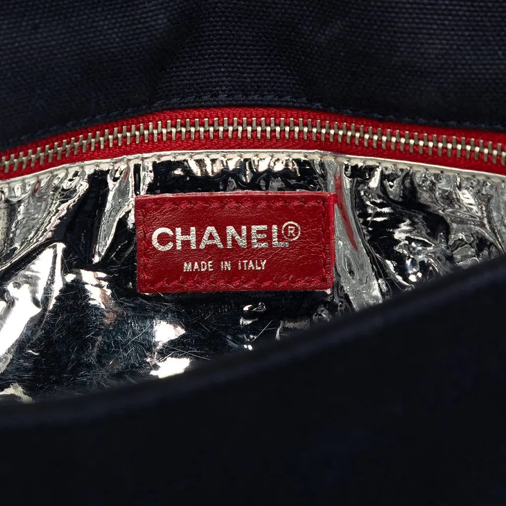 Chanel Canvas and Metallic Lambskin Chocolate Bar No.5 Flap Blue Very good - Box View