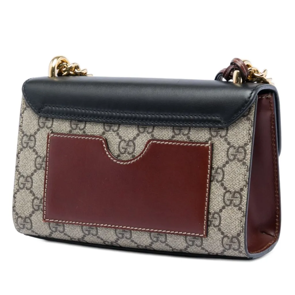 Gucci Small GG Supreme Padlock Crossbody Beige Very good - Back View