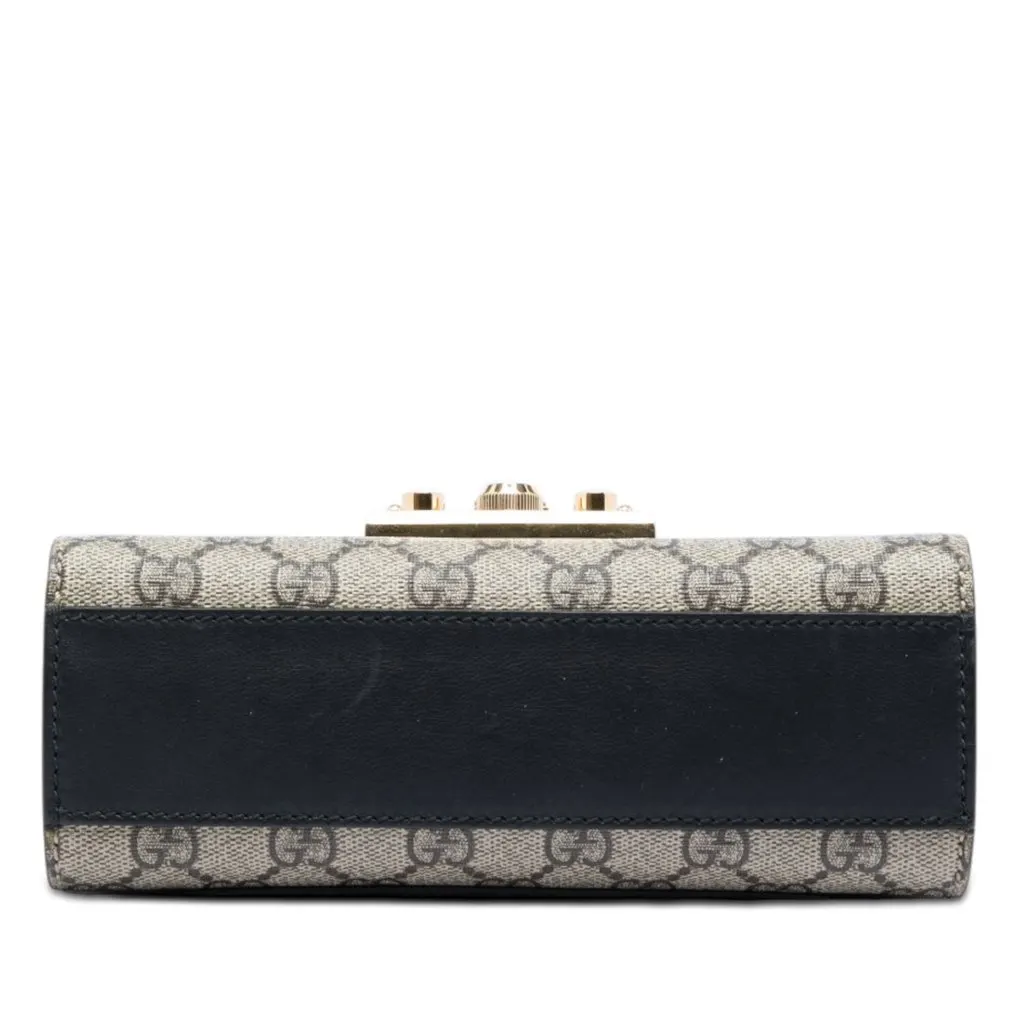 Gucci Small GG Supreme Padlock Crossbody Beige Very good - Inside View