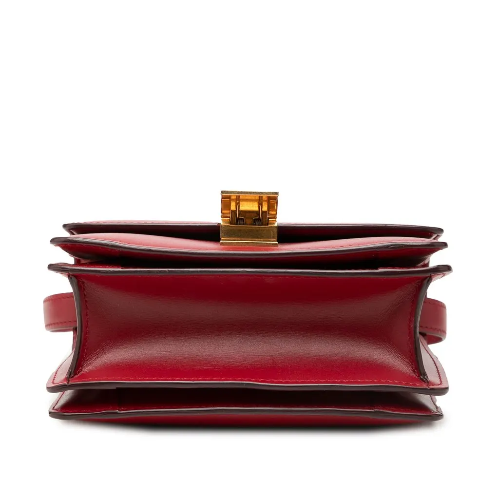 Celine Small Calfskin Classic Box Red Leather Very good - Inside View