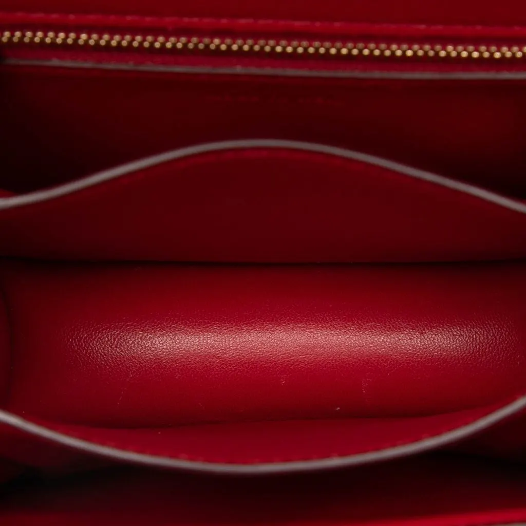 Celine Small Calfskin Classic Box Red Leather Very good - Model View