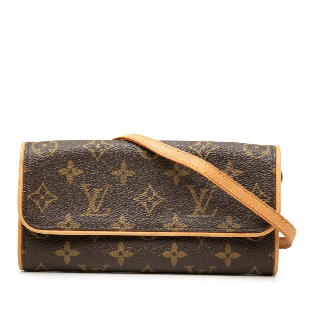 Louis Vuitton Monogram Pochette Twin PM Brown Very good - Front View