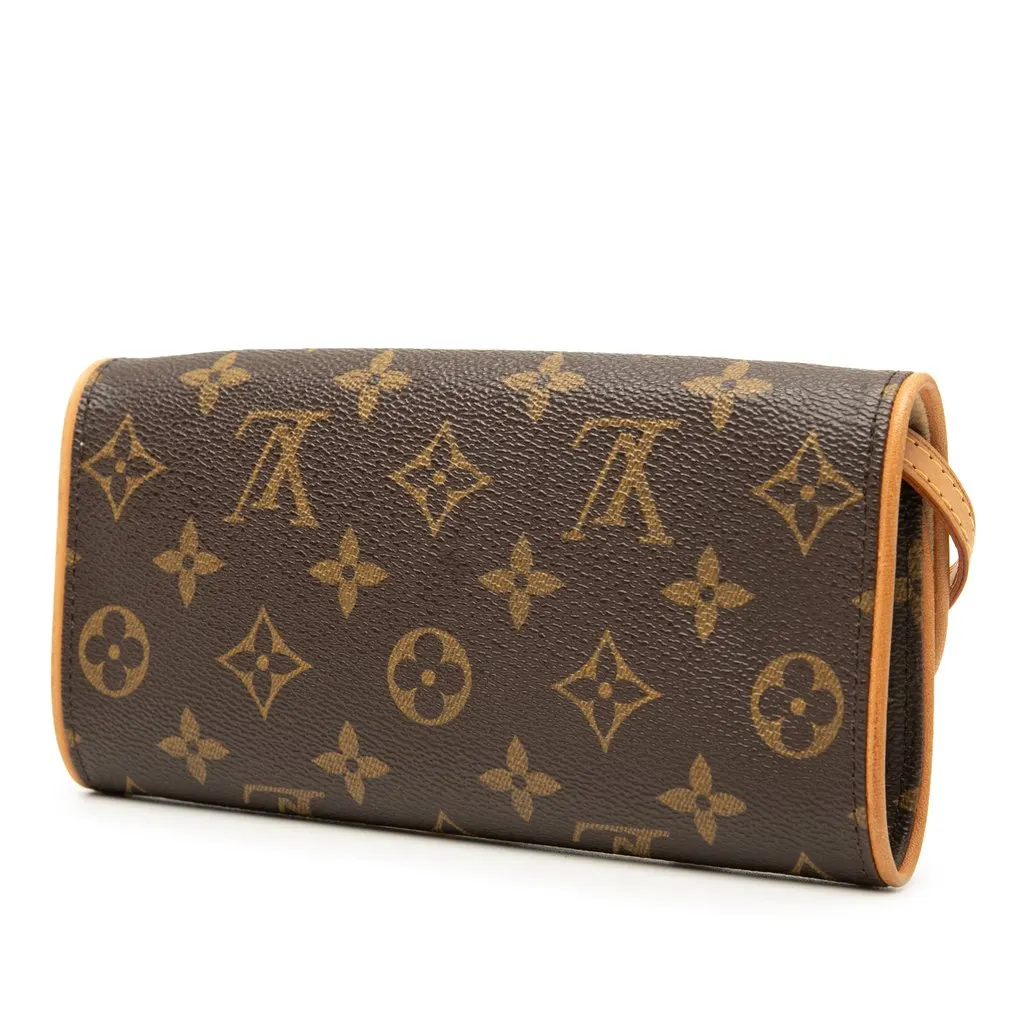 Louis Vuitton Monogram Pochette Twin PM Brown Very good - Back View