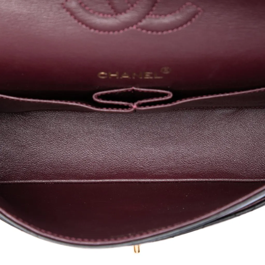 Chanel Medium Classic Lambskin Double Flap Black Leather Very good - Model View