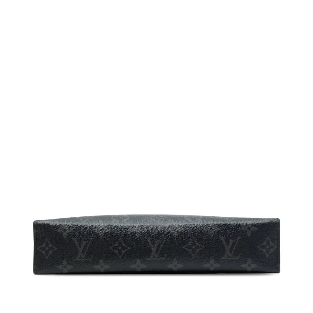Louis Vuitton Monogram Eclipse Pochette Voyage MM Black Canvas Good - Inside View