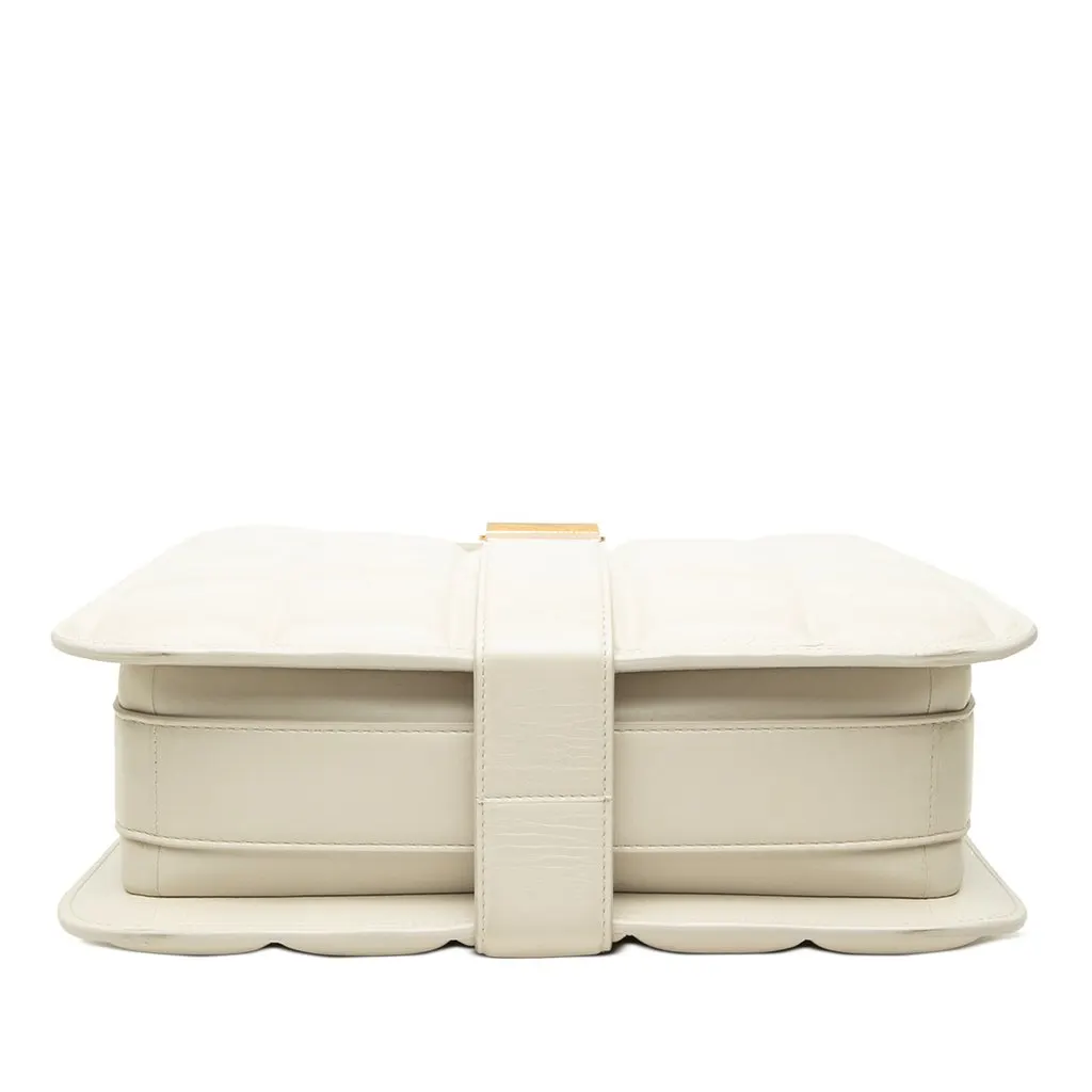 Bottega Veneta Padded Nappa Marie Shoulder Bag White Leather Good - Inside View
