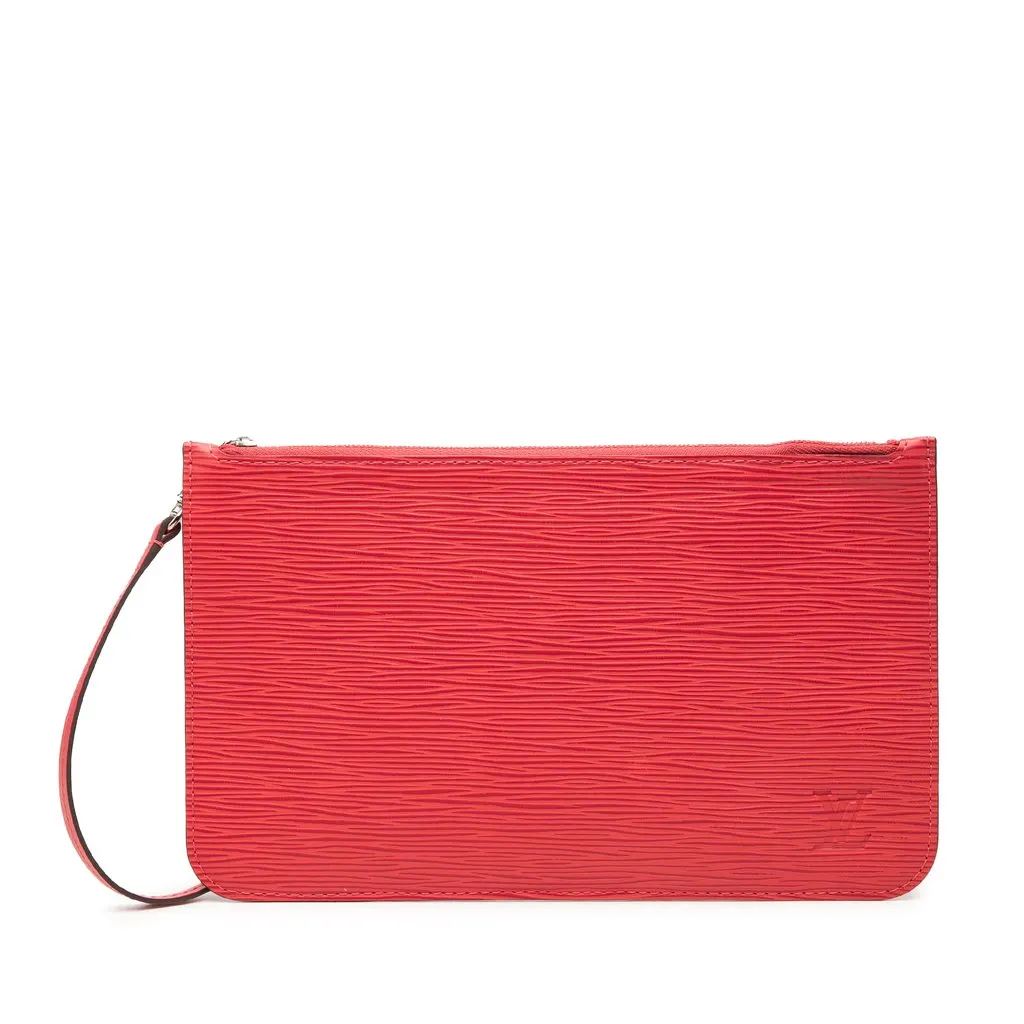 Louis Vuitton Epi Neverfull Pouch Red Leather Very good - Front View