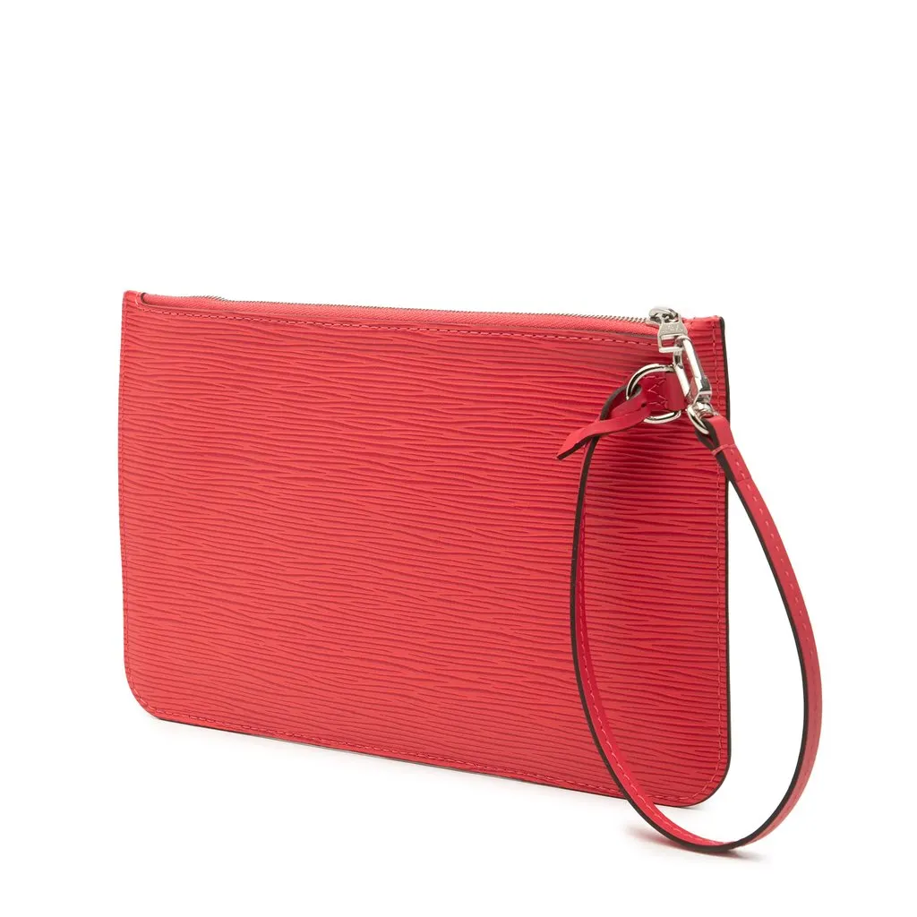 Louis Vuitton Epi Neverfull Pouch Red Leather Very good - Back View