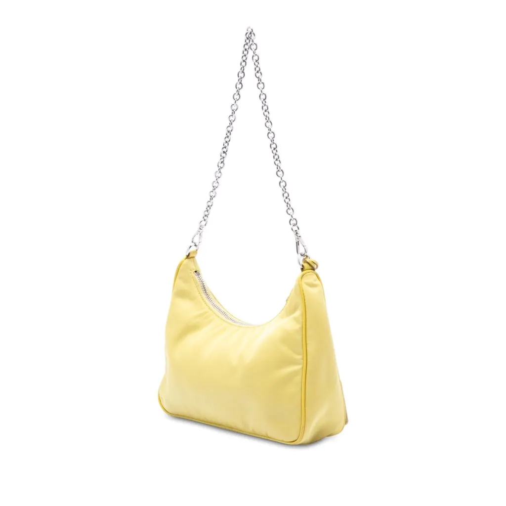 Prada Mini Tessuto Re Edition 2005 Satchel Yellow Polyamide Very good - Back View
