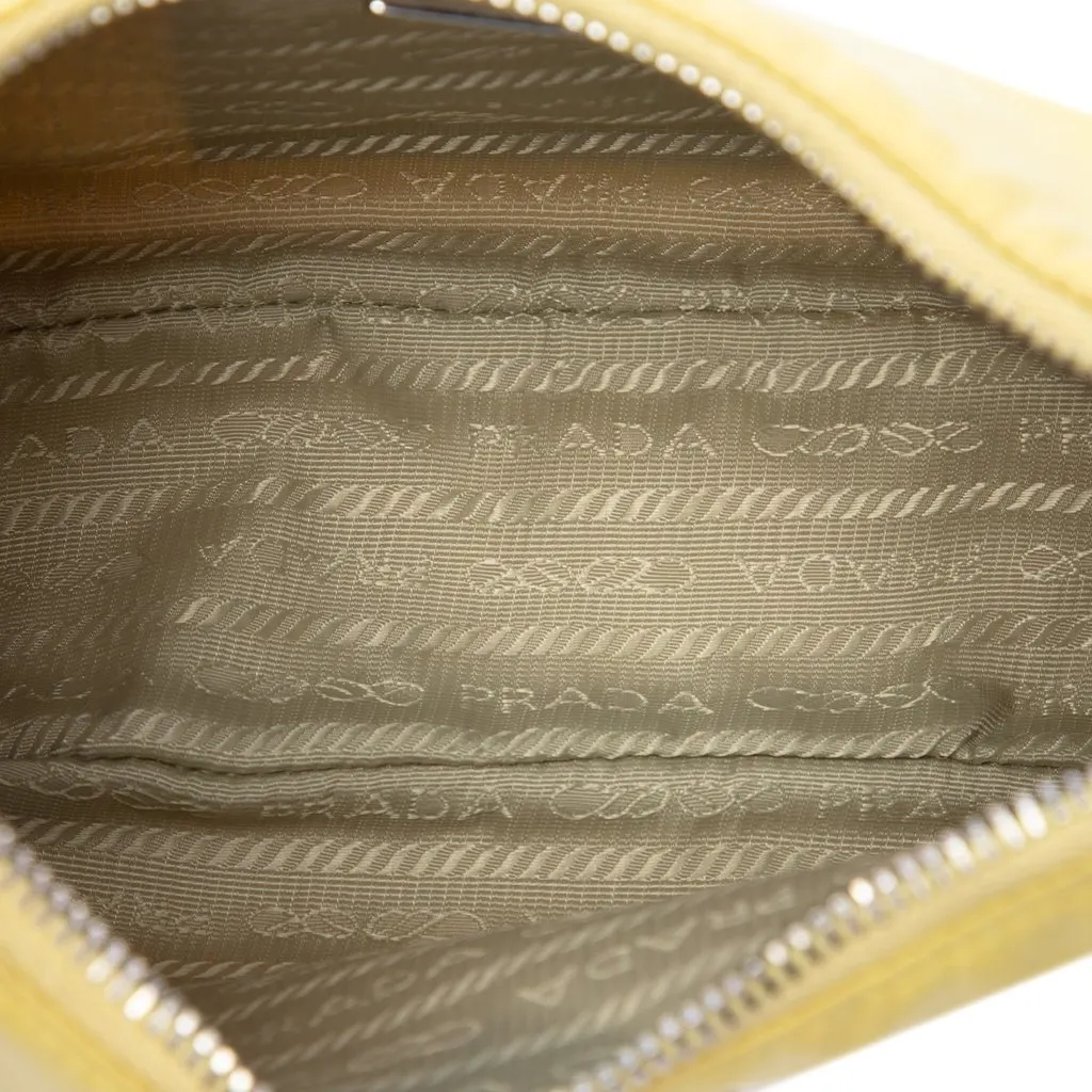 Prada Mini Tessuto Re Edition 2005 Satchel Yellow Polyamide Very good - Model View