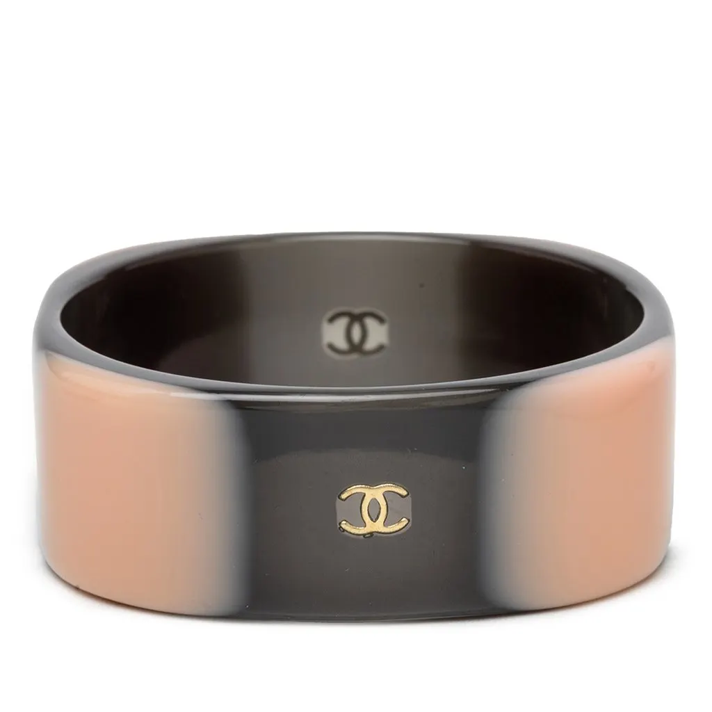 Chanel CC Resin Bangle Black Plastic Very good - Inside View